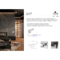 Arte Lamp GAP A650233P Белый теневой профиль (парящий потолок) 2м для ПВХ натяжных потолков, ленты шириной не более 10мм