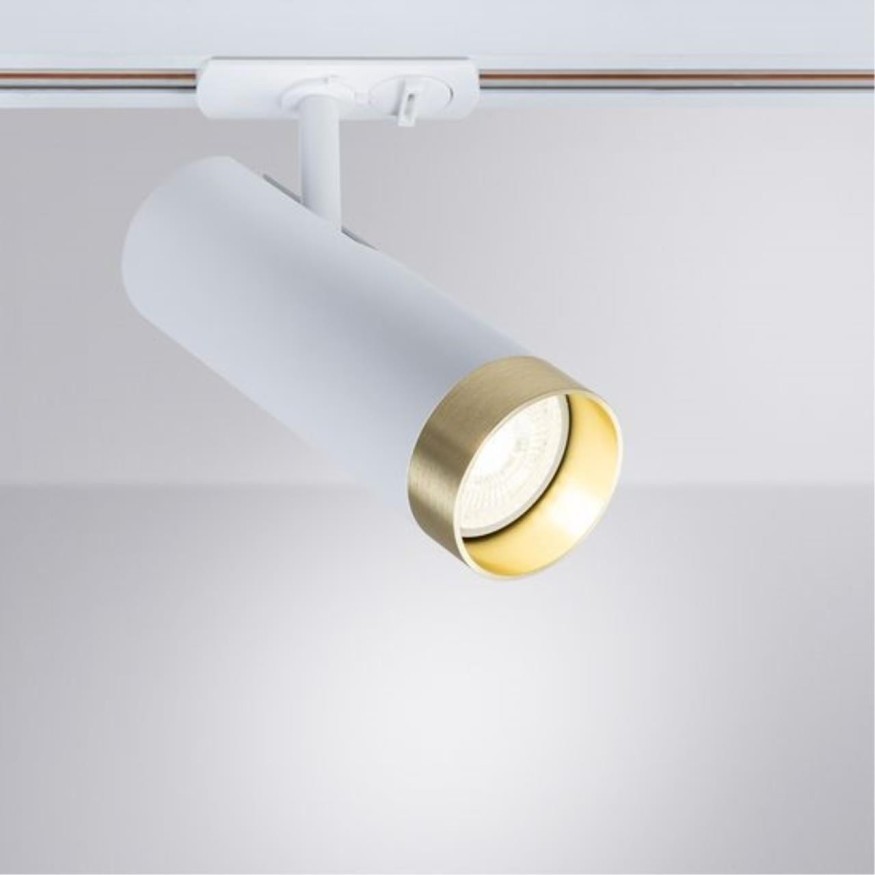 Однофазный двужильный трековый светильник Arte Lamp A2356PL-1WH TOPIC под сменную лампу GU10