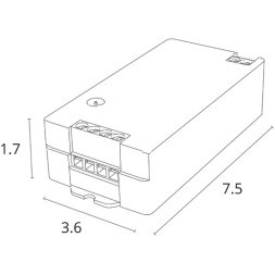 Arte Lamp SMART A71C-01CH-WF Контроллер одноканальный для одноцветной ленты поддержкой диммирования (Wi-Fi, RF2.4GHz, Bluetooth, TUYA Smart Life app, Яндекс Алиса умн. дом)