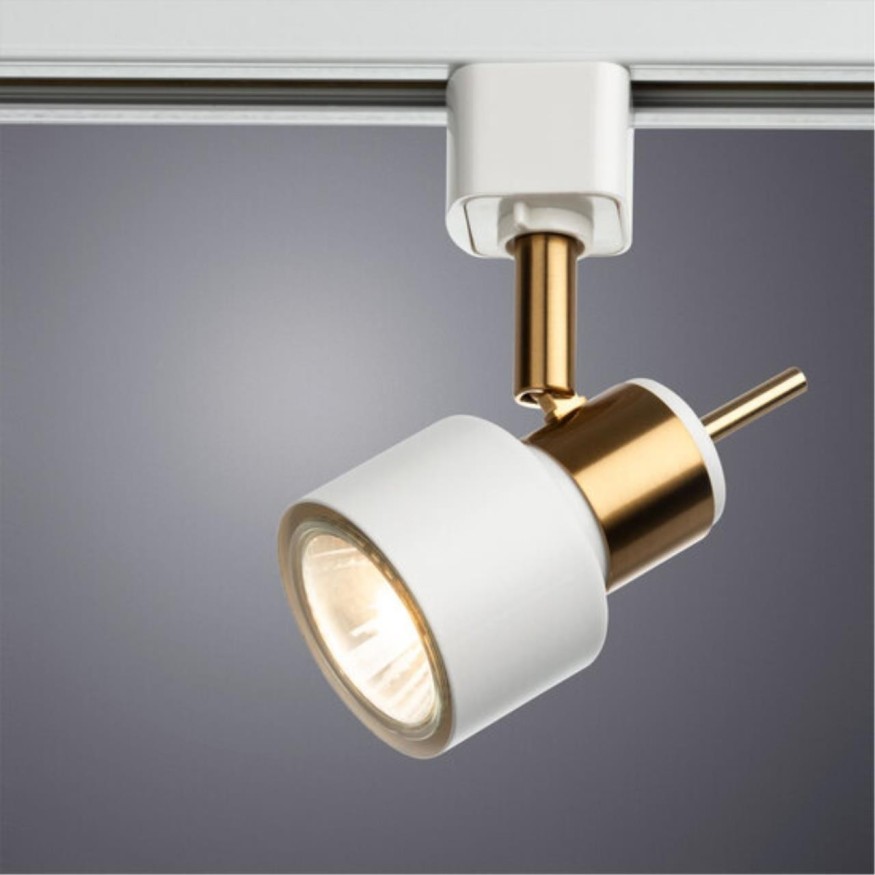 Однофазный двужильный трековый светильник Arte Lamp A1906PL-1WH ALMACH под сменную лампу GU10