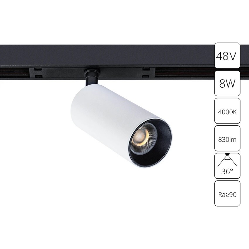 A7260PL-1WH Трековый магнитный светодиодный светильник Arte Lamp Optima CRI90+ 4000К 830Лм 36° 8Вт