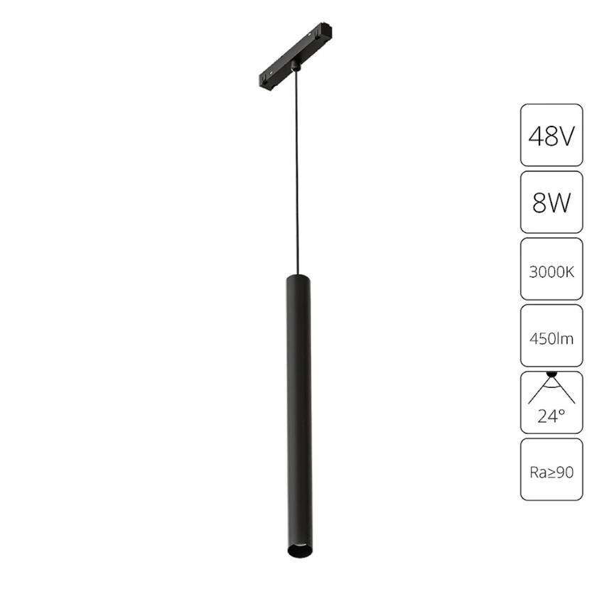 A4780SP-1BK Трековый магнитный светодиодный светильник Arte Lamp Linea 2.0 CRI90+ 3000К 450Лм 24° 8Вт