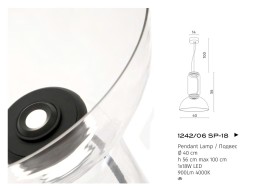 Подвесной светильник Divinare TRUMPET 1242/06 SP-18