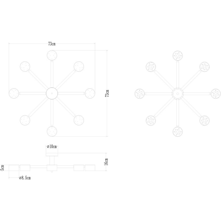 Потолочная люстра Arte Lamp TENDA A1624PL-8BK