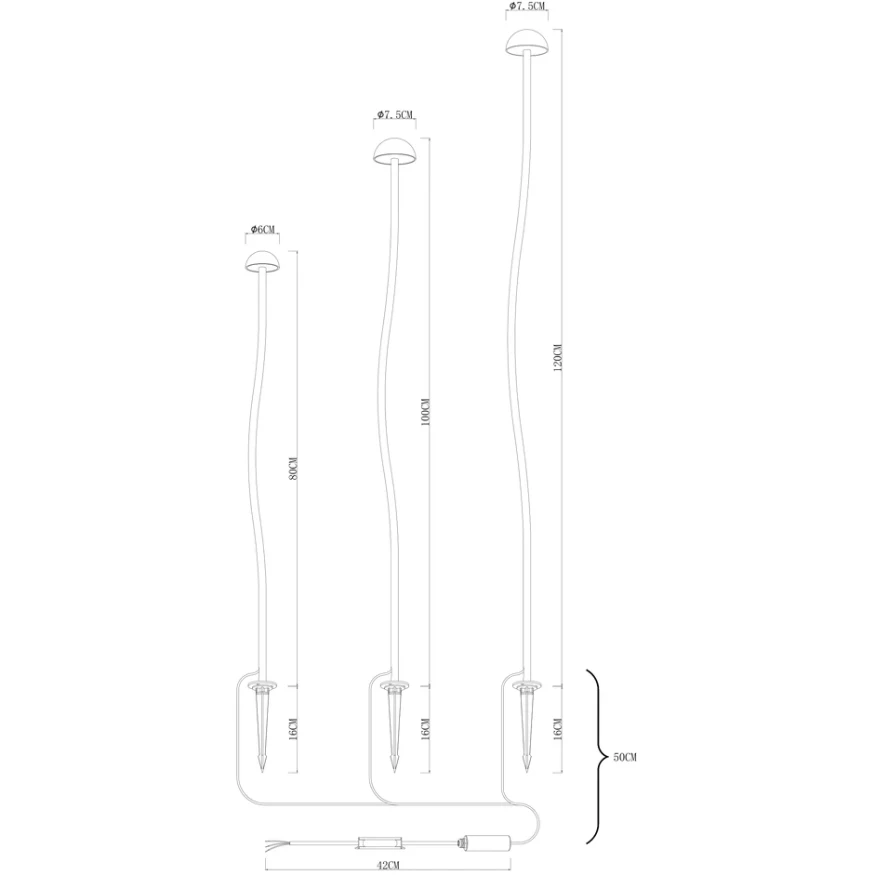 Грунтовый светильник Arte Lamp MOTUS A1081PA-3BK