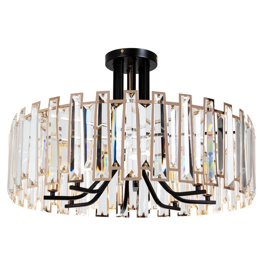Люстра хрустальная Arte Lamp A1028PL-8BK Amber под лампы 8xE14 40W