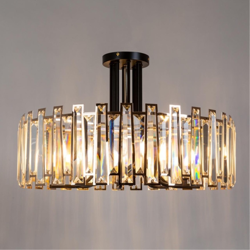 Люстра хрустальная Arte Lamp A1028PL-8BK Amber под лампы 8xE14 40W