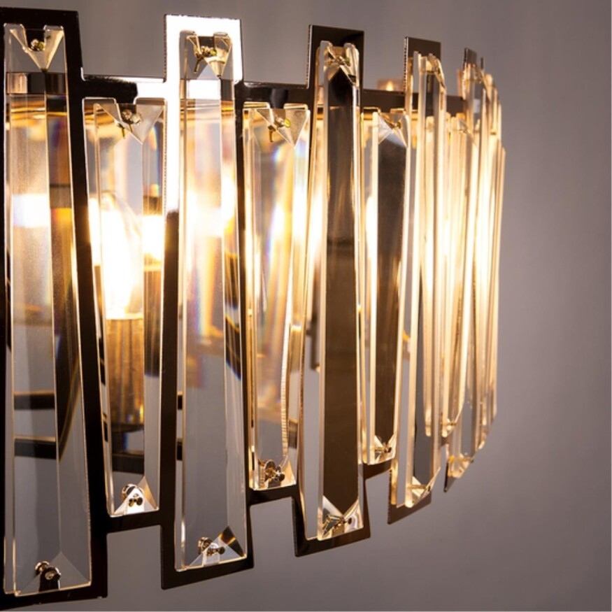 Люстра хрустальная Arte Lamp A1028PL-8BK Amber под лампы 8xE14 40W
