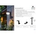 Уличный настенный светильник с лампами GU10+GX53 и защитой IP54 Arte Lamp BUDAPEST A2360AL-2BK