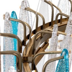 Бронзовая подвесная люстра с 8 лампами Е14 Divinare AMELIE 6002/01 SP-8