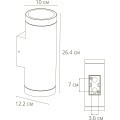 Фасадный светильник LED 2700/3400/4000 2600Lm Arte Lamp TORCULAR A1313AL-2BK