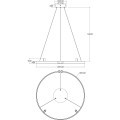 Подвесная черная светодиодная люстра-кольцо 80см 38Вт 914лм 3000К Arte Lamp CESARE A1993SP-38BK