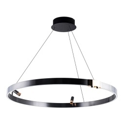 Подвесная черная светодиодная люстра-кольцо 80см 38Вт 914лм 3000К Arte Lamp CESARE A1993SP-38BK