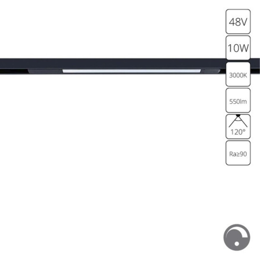 Магнитный трековый светильник LED 3000K 550Lm Arte Lamp OPTIMA 0.1-10V A7493PL-1BK