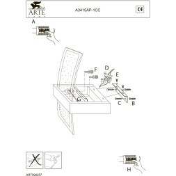 Настенный светильник Arte Lamp INTERIOR A3415AP-1CC