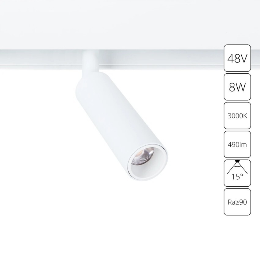A4670PL-1WH Трековый магнитный светодиодный светильник Arte Lamp Linea 2.0 CRI90+ 3000К 490Лм 15° 8Вт