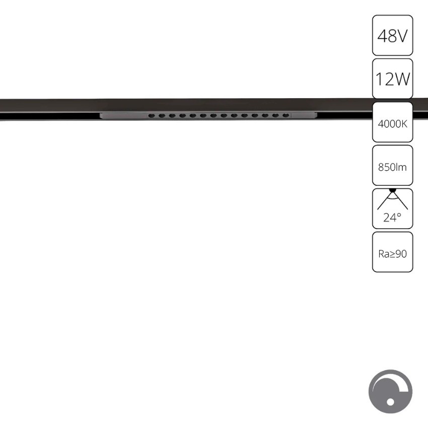 Магнитный трековый светильник LED 4000K 850Lm Arte Lamp OPTIMA 0.1-10V A7476PL-1BK