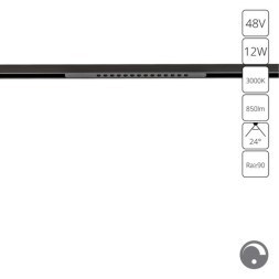 Магнитный трековый светильник LED 3000K 850Lm Arte Lamp OPTIMA 0.1-10V A7496PL-1BK