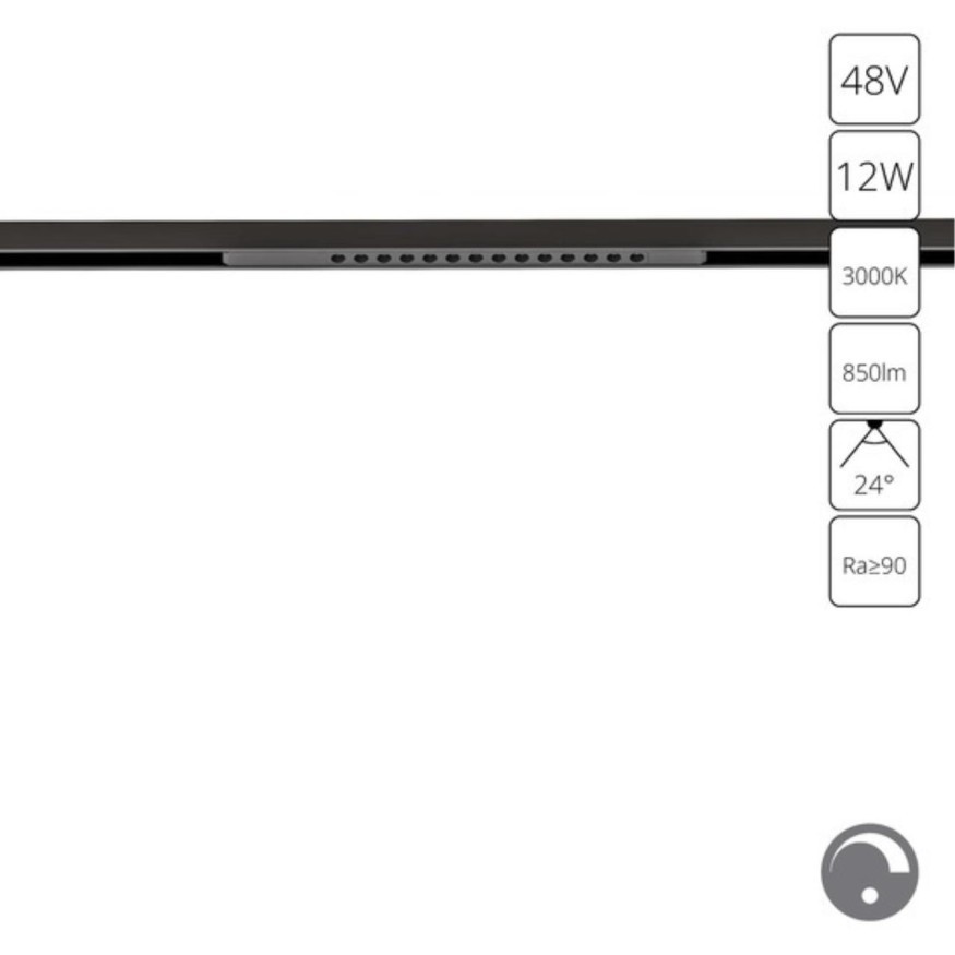 Магнитный трековый светильник LED 3000K 850Lm Arte Lamp OPTIMA 0.1-10V A7496PL-1BK