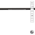Магнитный трековый светильник LED 3000K 850Lm Arte Lamp OPTIMA 0.1-10V A7496PL-1BK