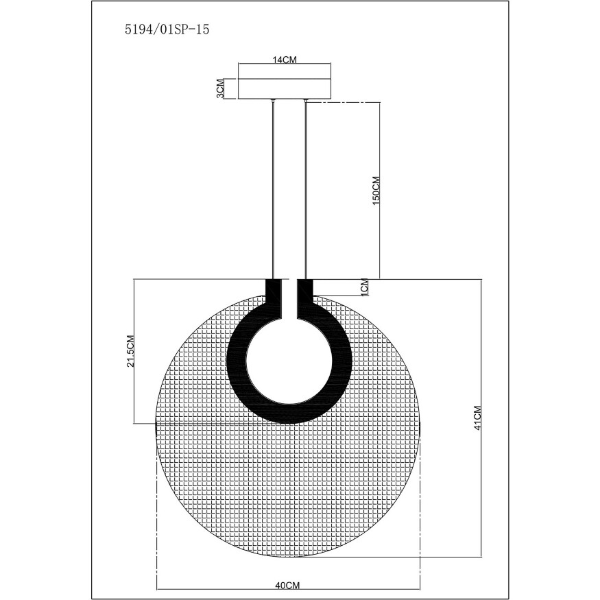 Подвесной светильник LED 770Lm 3000K CRI80 Divinare BILANCIA 5194/01 SP-15