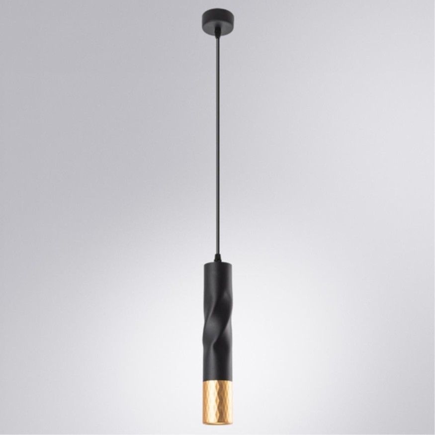 Подвесной светильник цилиндр Arte Lamp A3280SP-1BK SADR под лампу 1xGU10 50W