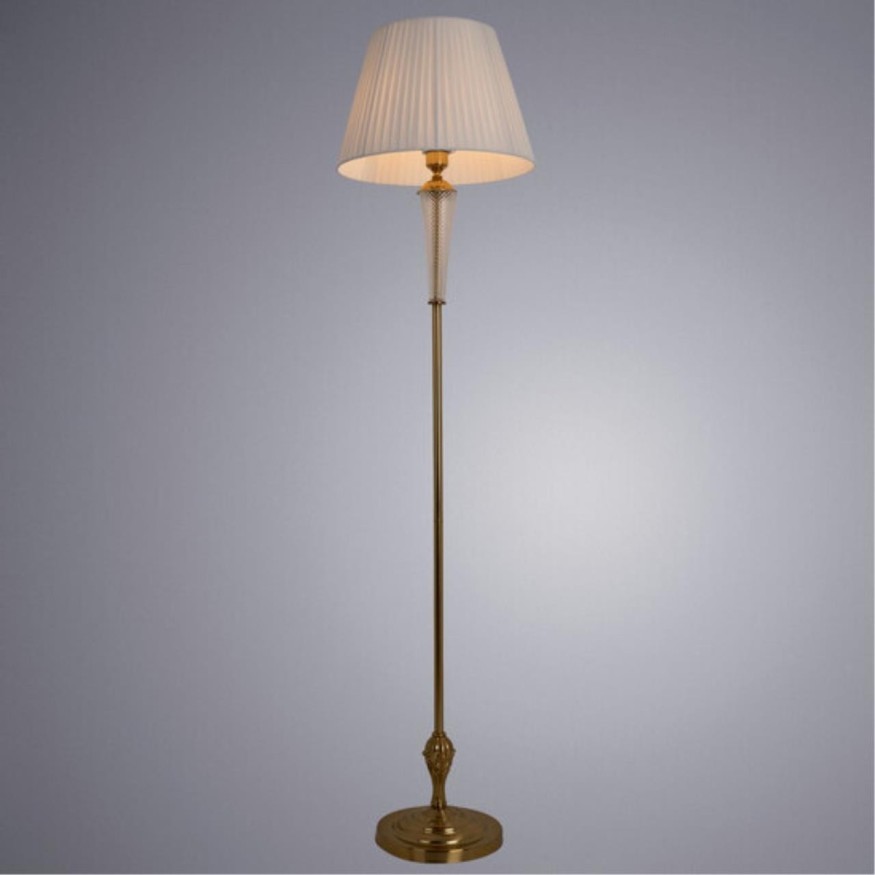Торшер с абажуром Arte Lamp A7301PN-1PB GRACIE под лампу 1xE27 60W