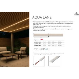 Комплект монтажных крепежей (10шт.) для светодиодной ленты Arte Lamp AQUA LANE A2448010C