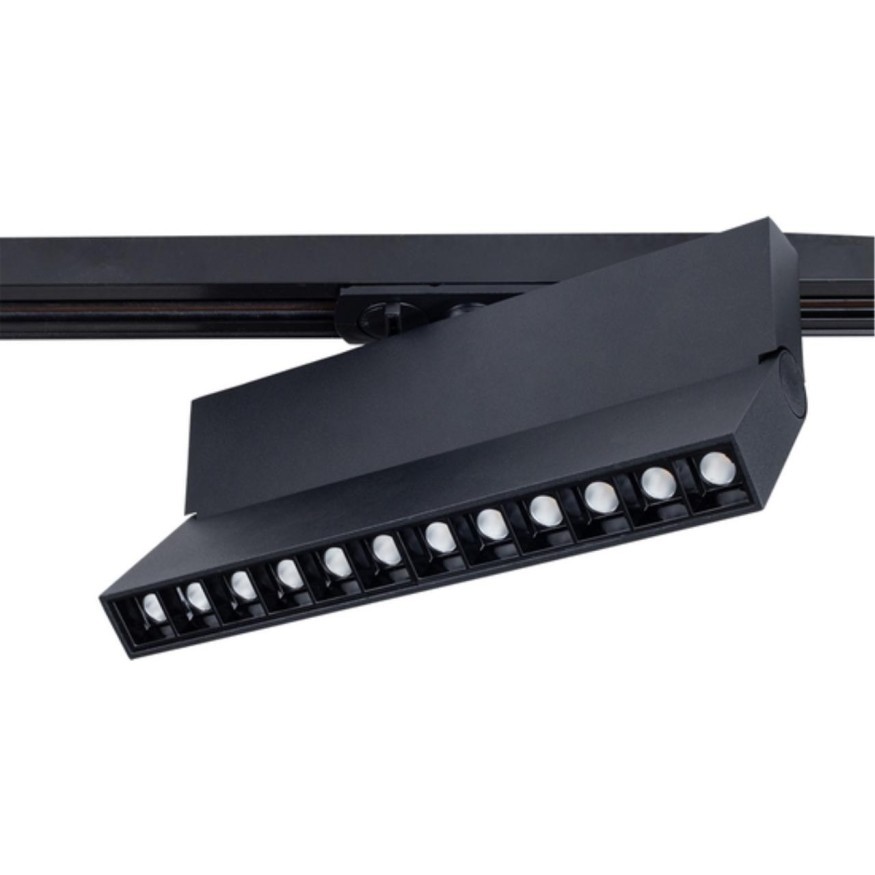 Однофазный двужильный светодиодный трековый светильник Arte Lamp A4573PL-1BK FLASH 3000К 750Лм CRI90+ 24° 12Вт