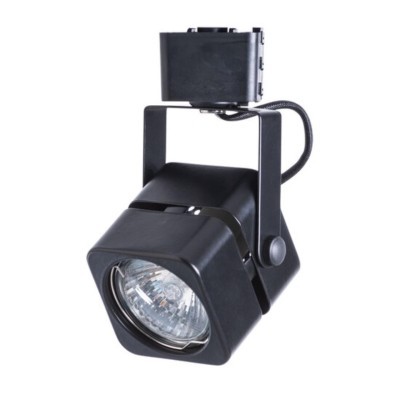 Однофазный двужильный трековый светильник Arte Lamp A1315PL-1BK MISAM под сменную лампу GU10