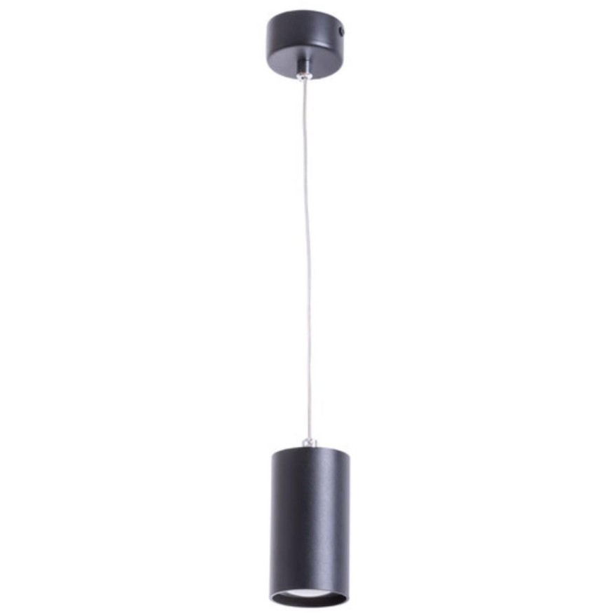 Подвесной светильник цилиндр Arte Lamp A1516SP-1BK CANOPUS под лампу 1xGU10 35W