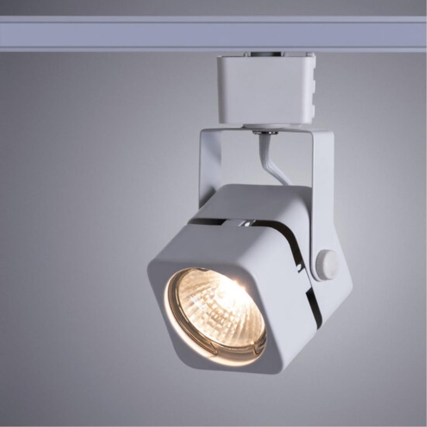 Однофазный двужильный трековый светильник Arte Lamp A1315PL-1WH MISAM под сменную лампу GU10