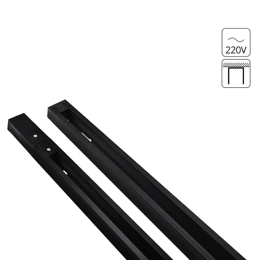 1м черный однофазный двужильный накладной шинопровод Arte Lamp A520106