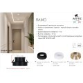 Arte Lamp A1240PL-1SG Светильник потолочный встраиваемый серии RAMO для ламп или модулей MR16 (GU10) диаметр 85 мм, общая высота 48мм, врезной диаметр 70 мм, матовое золото IP20 (высота встр. при исп. LED модулей от 35 мм)